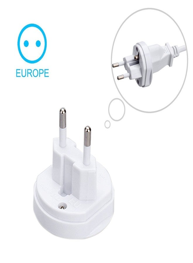 Redclip Universal Travel Adapter Set Europe EU European Travel Adapter International Adaptor Worldwide Power Plug for USA UK AUS Japan China Itlay Germany Canada (White) - Image 5